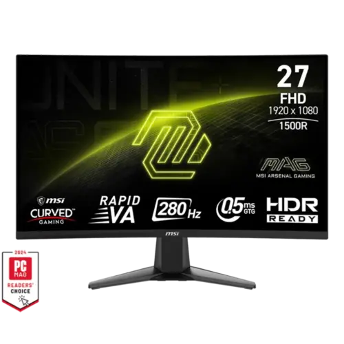MSI MAG 276CXF 27" Rapid  VA  Curve Resolution 1920 x 1080 (FHD) 280Hz 0.5ms HDR Ready 1 x DisplayPort 1.4a 2 x HDMI