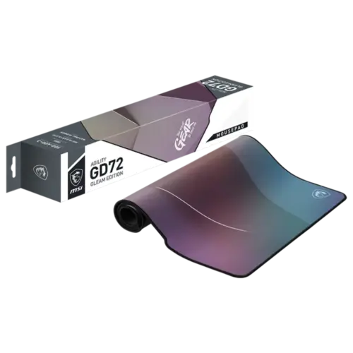 MSI AGILITY GD72 GLEAM EDITION XL Reflective Visual Effects Surface Non-Slip 100% Smooth Without Resistance Durable Than Conventional Fabric 100% Splash Proof Fast-cooling 3mm Thick Gaming Mouse Pad