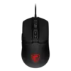 MSI FORGE GM100 Gaming Mouse - 6400DPI Optical Sensor Balanced 10M Click Switch 7 Buttons 8ms Latency RGB LED 108g Wired