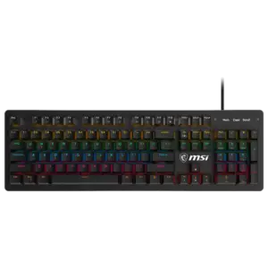 MSI FORGE GK300 - BLUE SWITCHES RGB, Ergonomic, Anti-GHOSTING, Angle-Adjustable - Black