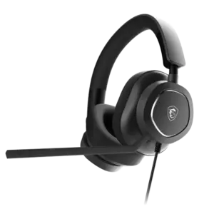 MSI MAESTRO 300 Gaming Headset – 40mm Neodymium Drivers, Unidirectional (Cardioid) Mic, Lightweight Comfort, Cross Platform Connectivity Wired USB-C