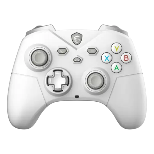 MSI FORCE GC300 WIRELESS WHITE Dual Vibration Dynamice Haptic Feedback 2-level Hall Effect Triggers, 2 Ergonomic Rear Buttons Gaming Controller for PC & Android