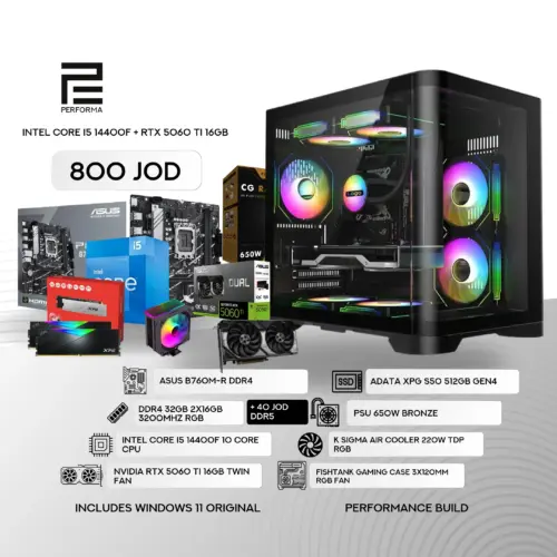 Intel Core I5 14400F + RTX 5060 ti 16GB