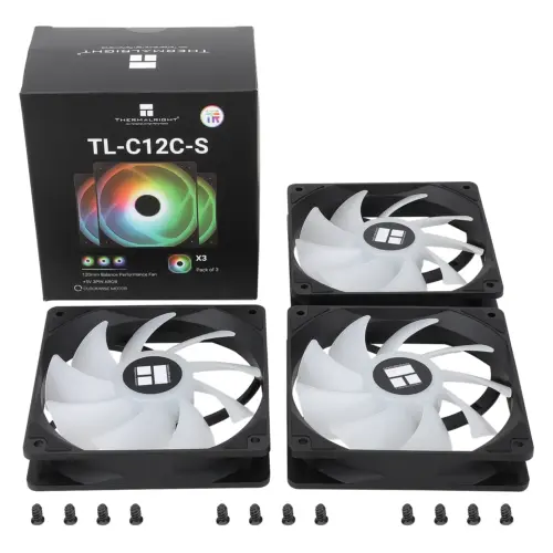 Thermalright TL-C12C-S X3 (Black  3PIN ARGB) Balance Performance 120mm PWM Cooling Fan Kit 3in1 w S-FDB Bearing - Image 3