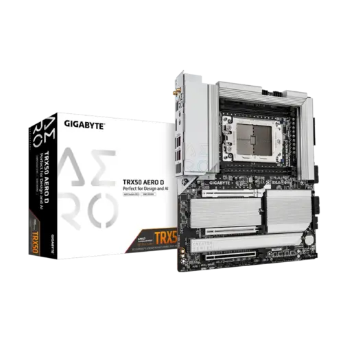 GIGABYTE AERO D DDR5 TRX50 E-ATX Motherbord with AMD Ryzen Threadripper 7980X 64-Core sTR5 Processor Ultimate Power Duo Bundle, sTR5 , 5.1GHz Max Turbo Freq, Wi-Fi 7 / Bluetooth 5.3 | 2.5 & 10 GbE - Image 3