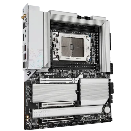 GIGABYTE AERO D DDR5 TRX50 E-ATX Motherbord with AMD Ryzen Threadripper 7980X 64-Core sTR5 Processor Ultimate Power Duo Bundle, sTR5 , 5.1GHz Max Turbo Freq, Wi-Fi 7 / Bluetooth 5.3 | 2.5 & 10 GbE - Image 5