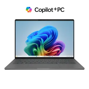 ASUS Zenbook A14 (UX3407); Copilot+ PC Snapdragon X Elite X1E 78 100 Processor Qualcomm Adreno GPU 16GB LPDDR5X Huge-Battery 14" FHD+ OLED Windows 11 Home - Iceland Gray