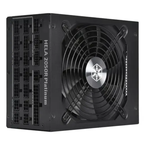 SilverStone HELA 2050R Platinum Fully Modular Power Supply, 2050W Power, Cybenetics Platinum Certified, Active PFC, All Japanese Electrolytic Capacitors, Black | SST-HA2050R-PM