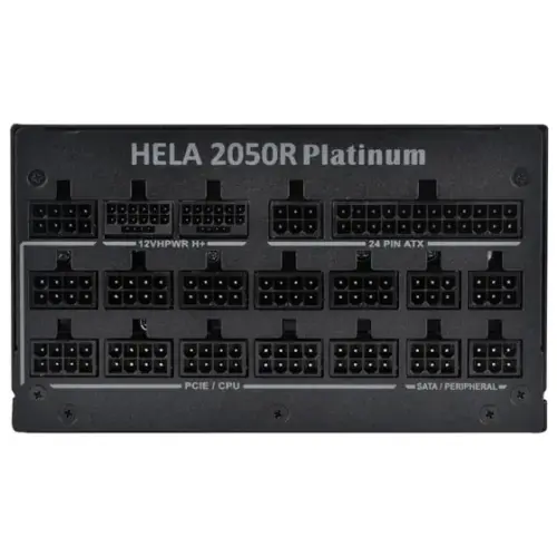 SilverStone HELA 2050R Platinum Fully Modular Power Supply, 2050W Power, Cybenetics Platinum Certified, Active PFC, All Japanese Electrolytic Capacitors, Black | SST-HA2050R-PM - Image 3