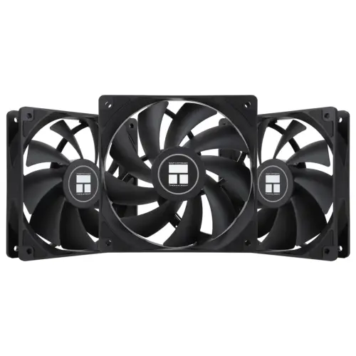 Thermalright TL-C12C X3 (Black  Non-LED) Balance Performance 120mm PWM Cooling Fan Kit 3in1 w S-FDB Bearing