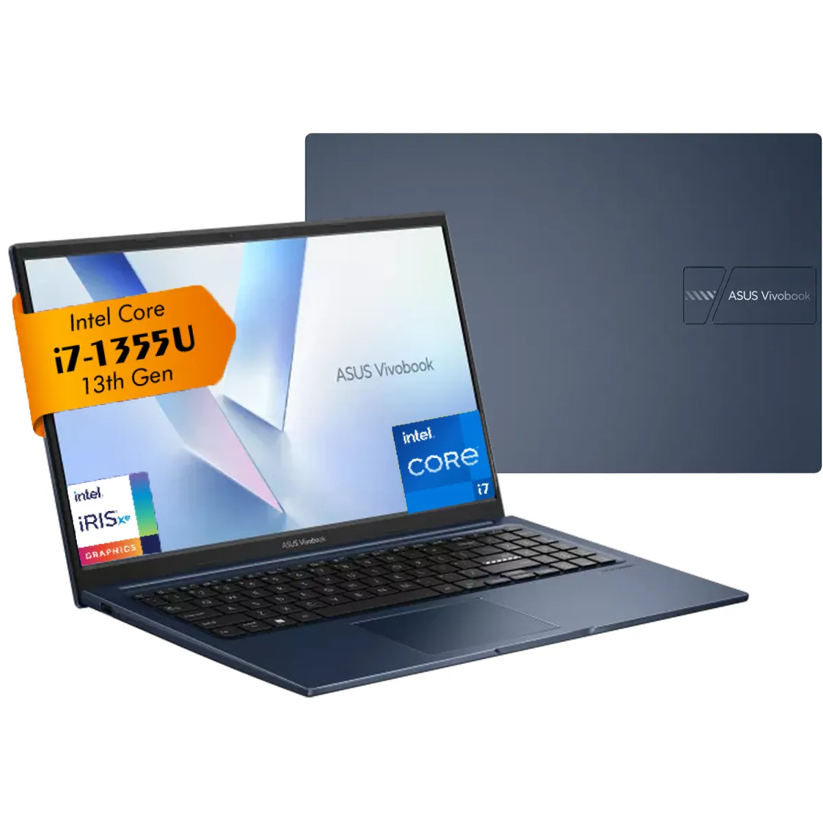 Laptop ASUS Vivobook 15 (X1504VA) |Intel® Core™ i7-1355U Processor, 16GB DDR4 (Customized) , 512GB SSD | 13th Generation - Quiet Blue