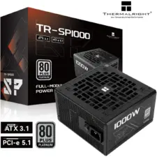 Thermalright (SP-1000) Platinum 1000W (ATX 3.1) (PCIe 5.1) 80 Plus Platinum Full Modular, Smart Fan - Power Supply