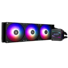 Thermalright Grand Vision 360 ARGB BLACK CPU Liquid Cooler w/ 3.4" IPS LCD Display for system info, images, GIFs, and animations, High Performance AIO TL—H12-X28-S