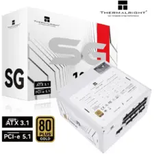 Thermalright (SG-1000-W) Gold 1000W (ATX 3.1) (PCIe 5.1) 80 Plus Gold Full-Modular, Smart Fan - Power Supply (White)