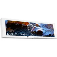 Thermalright Trofeo Vision 9.16 IPS LCD WHITE (1920 X 480), USB Type-C, (251 mm × 68 mm × 17 mm) Thermalright TRCC Control Center Software For (monitor temps, stats, custom graphics, GIFs, wallpapers)