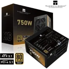 Thermalright (KG-750) Gold 750W (ATX 3.1) (PCIe 5.1) 80 Plus Gold Full Modular, Smart Fan - Power Supply
