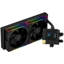 Thermalright Core Matrix 240 Vision ARGB BLACK CPU Liquid Cooler w/ 2" LCD Display (320 × 240) for system info, images, GIFs, and animations, High Performance AIO TL-M12Q