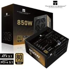 Thermalright (KG-850) Gold 850W (ATX 3.1) (PCIe 5.1) 80 Plus Gold Full Modular, Smart Fan - Power Supply