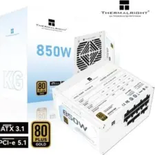 Thermalright (KG-850-W) Gold 850W (ATX 3.1) (PCIe 5.1) 80 Plus Gold Full Modular, Smart Fan - (White) Power Supply