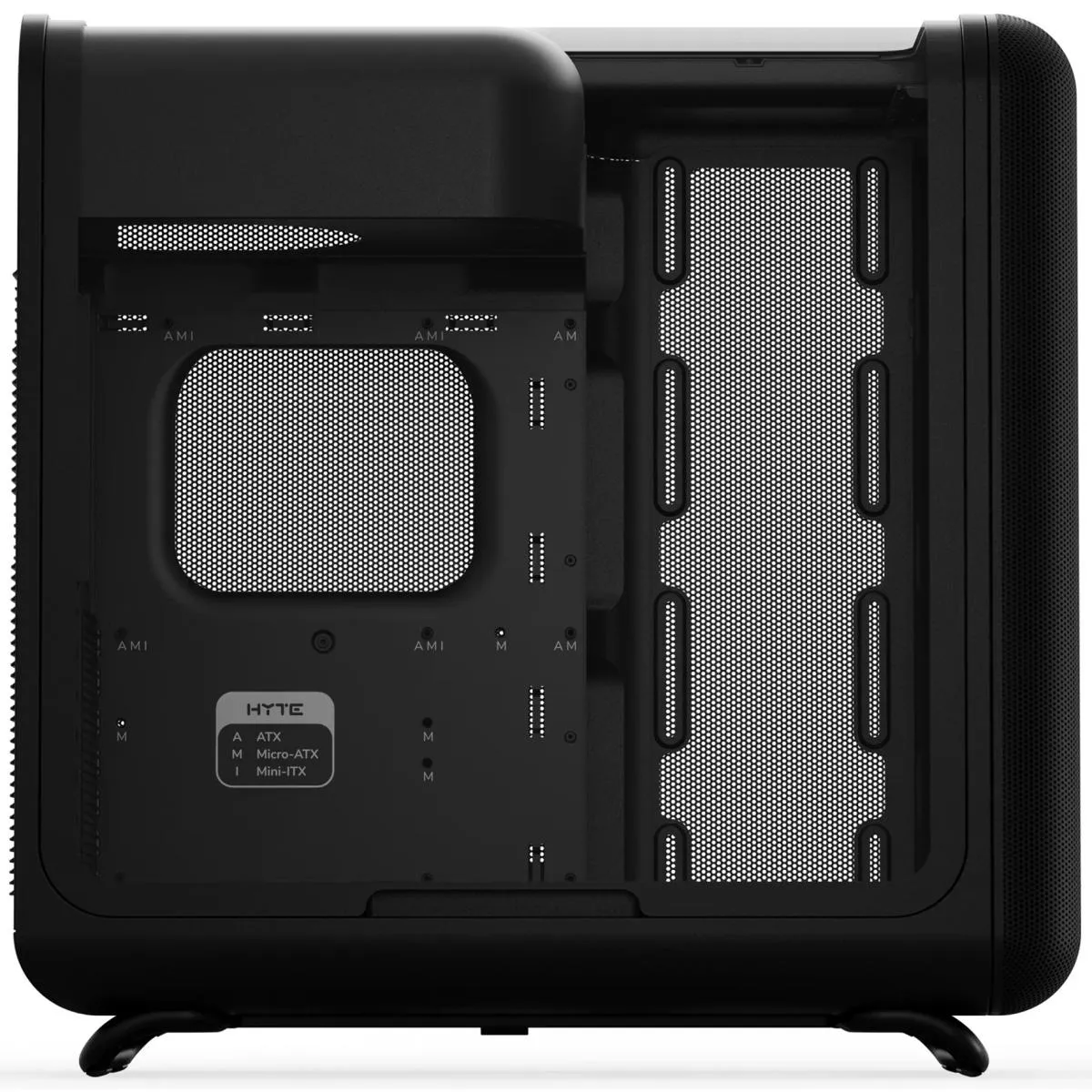 HYTE X50 ATX Mid Tower Modern Performance Case, Micro Mesh Ventilation, Thick Laminated Acoustic Glass (Pitch Black) - Image 2