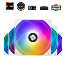 Thermalright TL-C12CW-S X5 (White / 3PIN ARGB) Balance Performance 120mm PWM Cooling Fan Kit 5in1 / S-FDB Bearing.