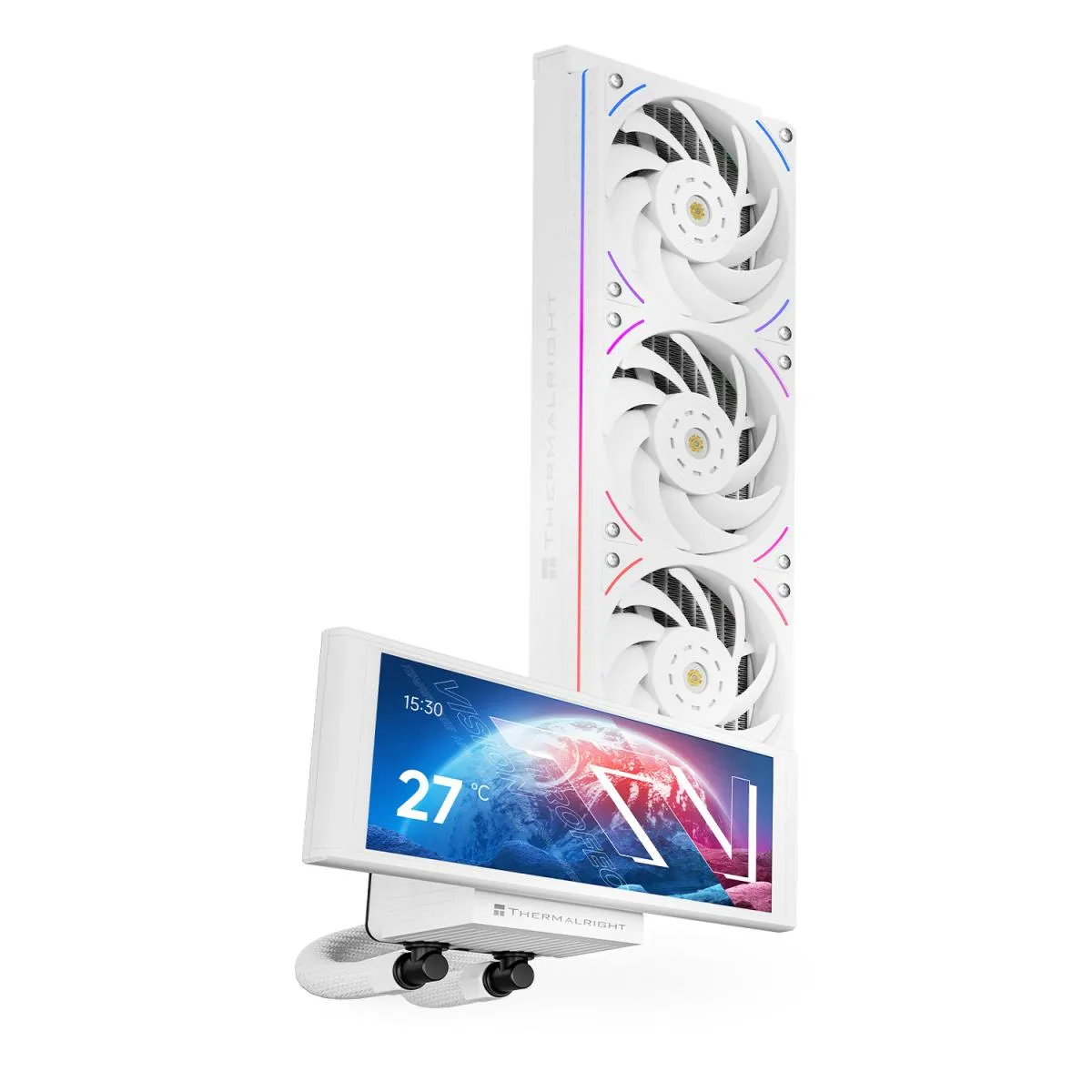 Thermalright Trofeo Vision 360 ARGB WHITE CPU Liquid Cooler w/ 6.86" IPS UW (1280×480) Flat Display, High Performance AIO TL-UB36W
