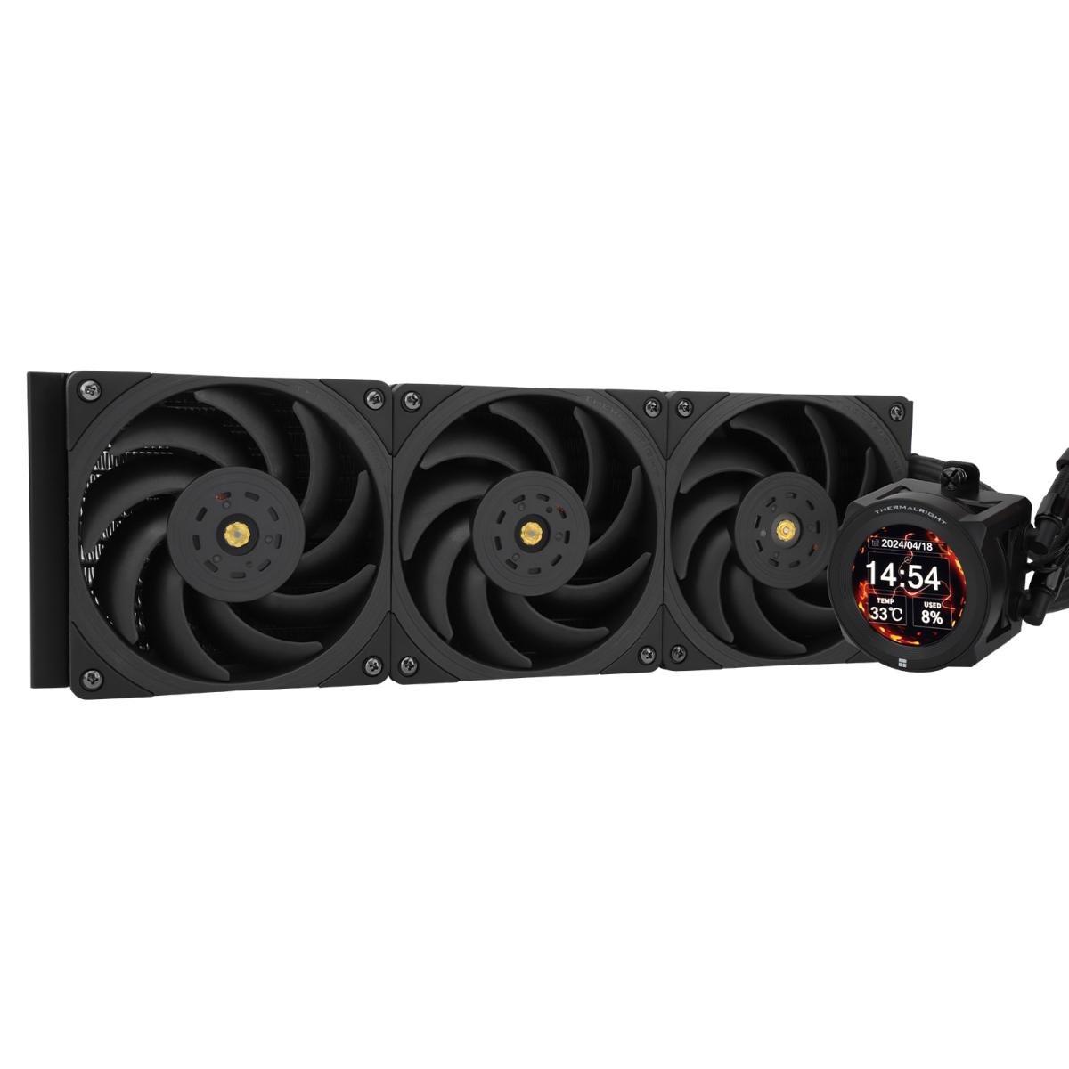 Thermalright Core Vision 360 BLACK Non-RGB CPU Liquid Cooler w/ 2.1" IPS LCD Display, High Performance AIO w/ TL-B12 - Image 4