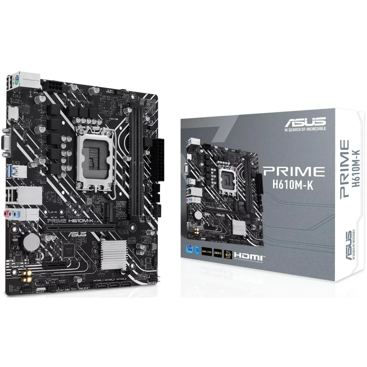 ASUS PRIME H610M-K DDR5 LGA 1700, Intel 14th 13th 12th M.2, PCIe 4.0 ,USB 3.2 Gen1-mATX Motherboard