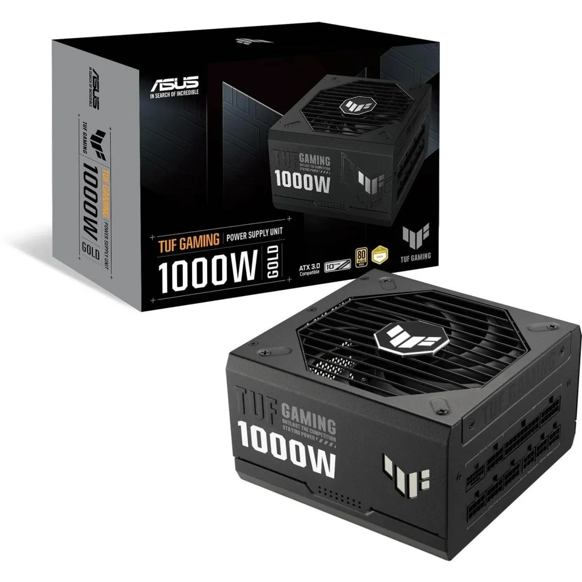 ASUS TUF GAMING 1000W (ATX 3.0) 80 Plus Gold Fully Modular Power Supply w/ (12VHPWR) PCIE 5.0 Connector