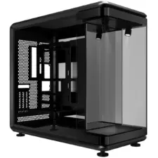 Cooler Master MASTERFRAME 360 PANORAMA (Black) Dual Chamber Panoramic ATX Mid Tower Tempered Glass Gaming Case, w/ PCI-e 5.0 Riser + 2x ARGB spotlight & Type-C