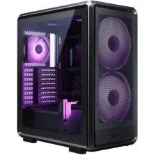 Cooler Master MasterFrame 500 Mesh (Black) ATX ARGB Mid Tower Tempered Glass Mesh Performance Design Gaming Case w/ 2x SickleFlow 200mm ARGB + Single Rear 120mm ARGB & Type-C