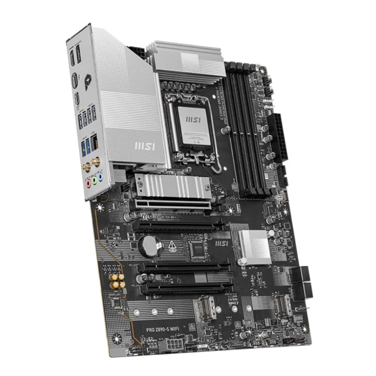 MSI PRO Z890-S WIFI (Wi-Fi 7), Intel Core Ultra (Series 2), LGA 1851/DDR5/PCIe 5.0/3xM.2 - ATX Gaming MotherBoard - Image 2