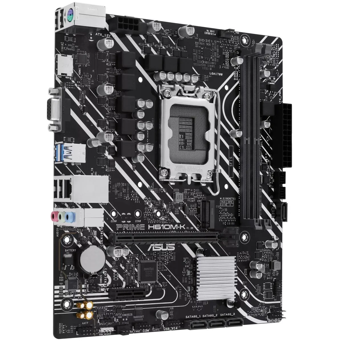 ASUS PRIME H610M-K DDR5 LGA 1700, Intel 14th 13th 12th M.2, PCIe 4.0 ,USB 3.2 Gen1-mATX Motherboard - Image 2