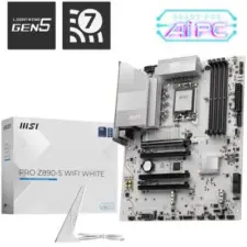 MSI PRO Z890-S WIFI WHITE (Wi-Fi 7), Intel Core Ultra (Series 2), LGA 1851/DDR5/PCIe 5.0/3xM.2 - ATX Gaming MotherBoard