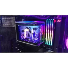 ASUS ROG Ryuo IV SLC 360 ARGB 6.67" AMOLED 3D Curved Panoramic Display, Ultra Performance All-In-One 360mm Liquid CPU Cooler, Sliding LCD Panel w/ Pre-Installed 3x ROG RYUO IV MF-12C ARGB Fan - Black