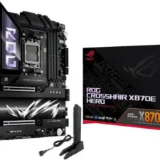 ASUS ROG CROSSHAIR X870E HERO WIFI (Wi-Fi 7) AMD RYZEN 7000 8000 9000 Series AM5/DDR5/PCIe 5.0/5xM.2 - ATX Gaming MotherBoard