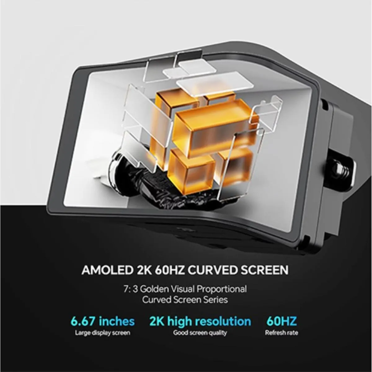 Thermalright Wonder Vision 360 UB ARGB CPU Liquid Cooler w/ 6.67" OLED 2K 60Hz 3D Panoramic Curved Display, High Performance AIO w/ 3x TL-UB36 - Image 3