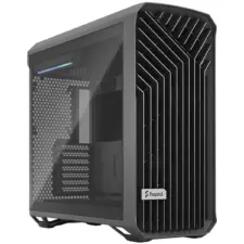 Fractal Design Torrent (Gray TG Light Tint) Mid-Tower Tempered Glass Gaming Case w/ Type-C & (Front) 2 x 180 mm + (Bottom) 3 x 140 mm Fans