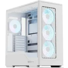 AeroCool D520A (White) ARGB Stylish & Aesthetic Design ATX Mid Tower Tempered Glass Gaming Case w/ 4 Pre-installed 120mm ARGB Fans & Type-C, (Reverse Connectors Motherboard Support)
