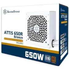 SilverStone ATTIS 650R Bronze 650W ATX 3.1 80 PLUS Bronze Performance Power Supply w/ Silent 120mm fan (White)