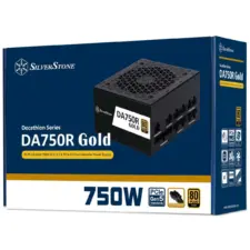 SilverStone DA750R Gold 750W (ATX 3.1) PCIE 5.1 (12V-2x6) 80 Plus Gold Full Modular - High Performance Power Supply