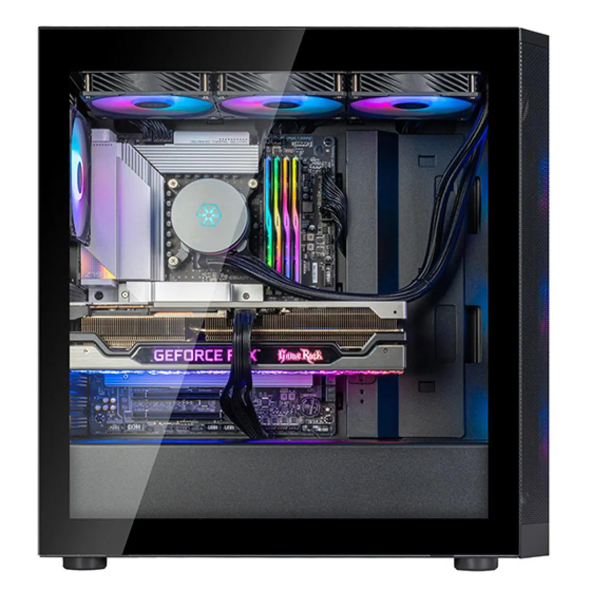 SilverStone FARA 514X (Black) ARGB ATX Mid Tower Tempered Glass Gaming Case, Dual 360m Radiator Support w/ USB Type-C & 4x120mm ARGB Fans
