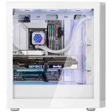 SilverStone FARA 514X (White) ARGB ATX Mid Tower Tempered Glass Gaming Case, Dual 360m Radiator Support w/ USB Type-C & 4x120mm ARGB Fans