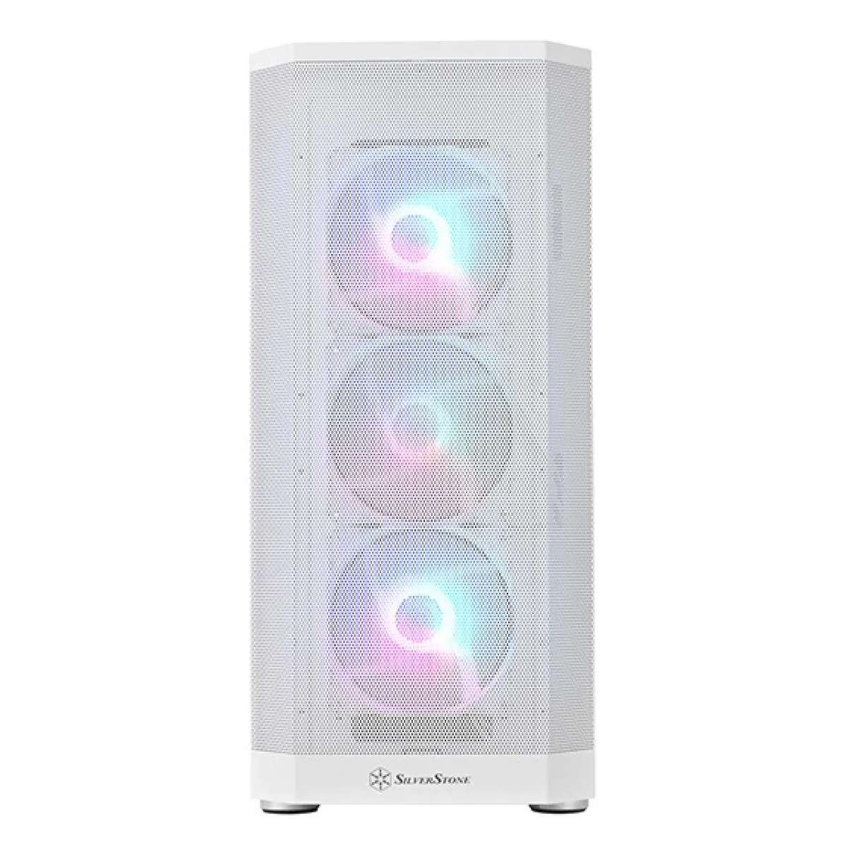 SilverStone FARA 514X (White) ARGB ATX Mid Tower Tempered Glass Gaming Case, Dual 360m Radiator Support w/ USB Type-C & 4x120mm ARGB Fans - Image 3