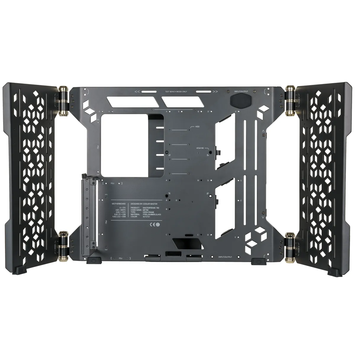 Cooler Master MasterFrame 700 Full Tower Tempered Glass,Test Bench Mode,Open Air Design,Built-in VESA Mount Pc Case - Image 2