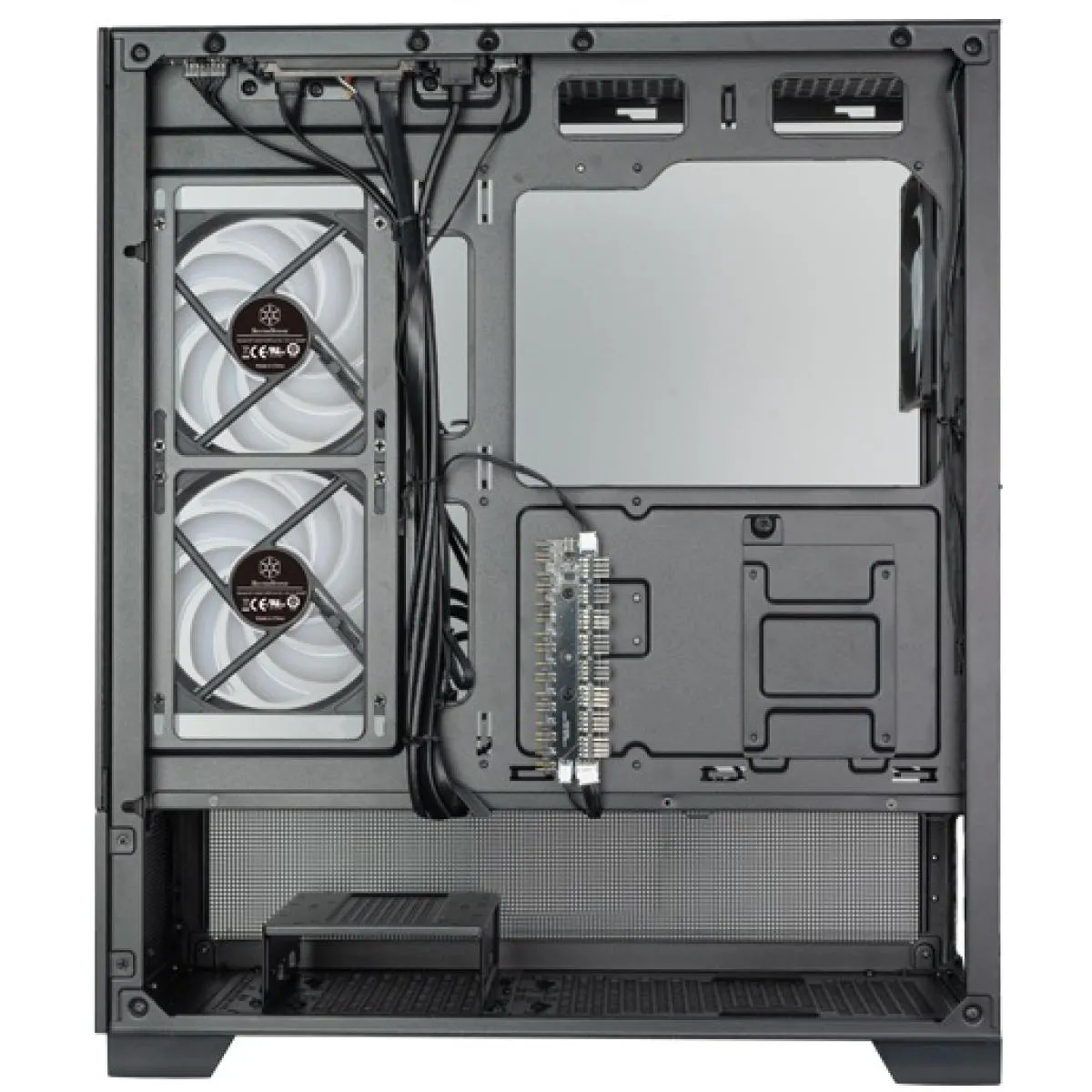 SilverStone Lucid 05 (Black) ARGB ATX Mid Tower Tempered Glass Gaming Case w/ Bold 270° Panoramic View w/ USB Type-C & 3x120mm ARGB Fans + Front 2x 80mm - Image 4