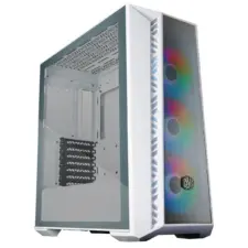 Cooler Master MASTERBOX 520 MESH ARGB Mid Tower Tempered Glass Gaming Case w/ 3 x120mm CF120 ARGB Fan - White