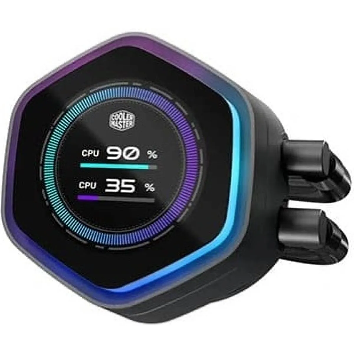 Cooler Master MasterLiquid ATMOS II 360 LCD (Black) ARGB High- Preformance AIO CPU Liquid Cooler, 2.1 LCD 60Hz, Ultra-low Profile Dual Chamber Pump Design, Pre-installed 3x Sickleflow Edge Argb Fan - Image 3