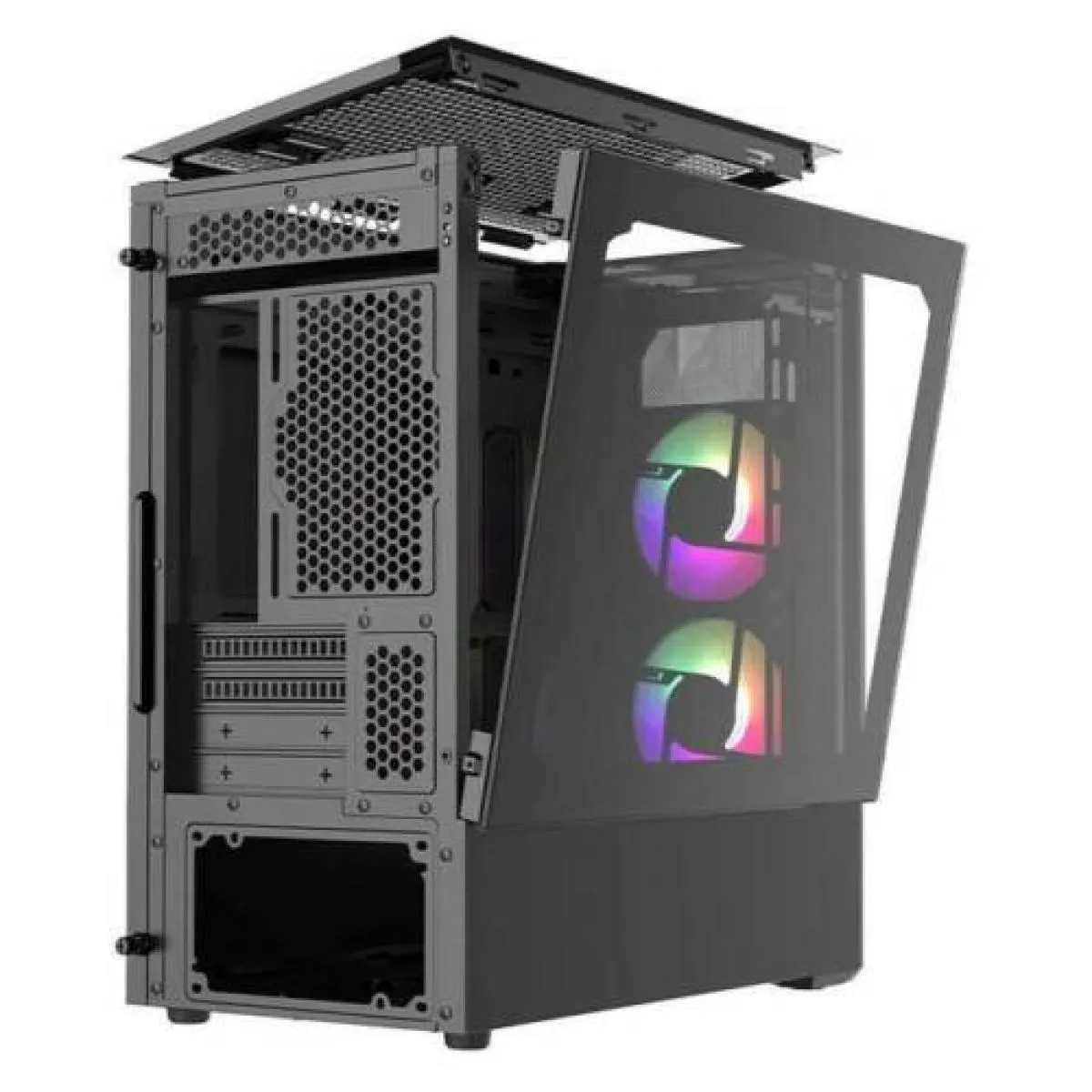 COOLER MASTER MasterBox TD300 Mesh Black Mini Tower Tempered Glass Gaming Case w 2x ARGB Fans - Image 2