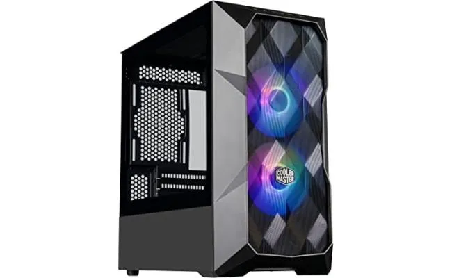 COOLER MASTER MasterBox TD300 Mesh Black Mini Tower Tempered Glass Gaming Case w 2x ARGB Fans